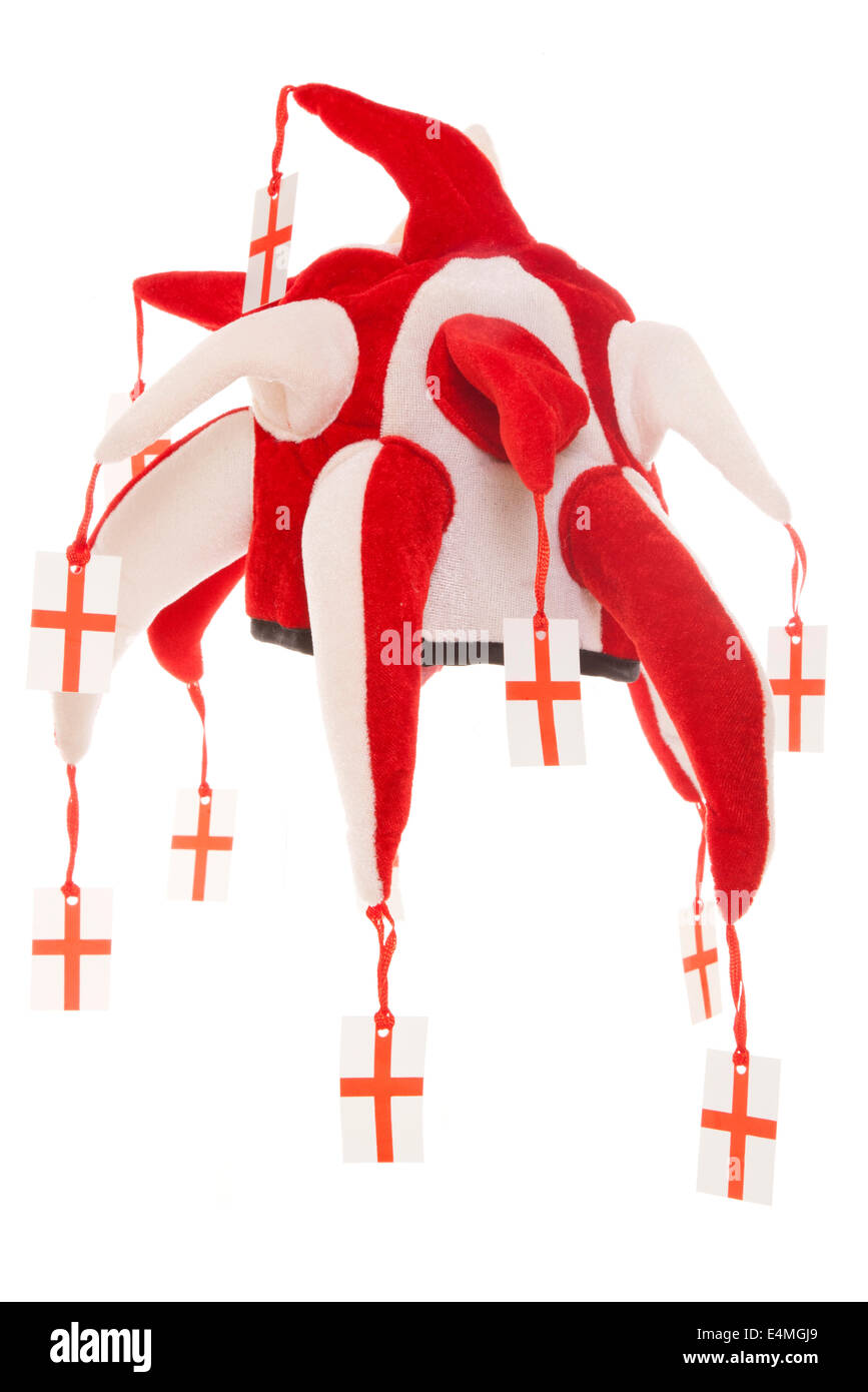 Farceurs anglais st georges day hat découpe studio Banque D'Images