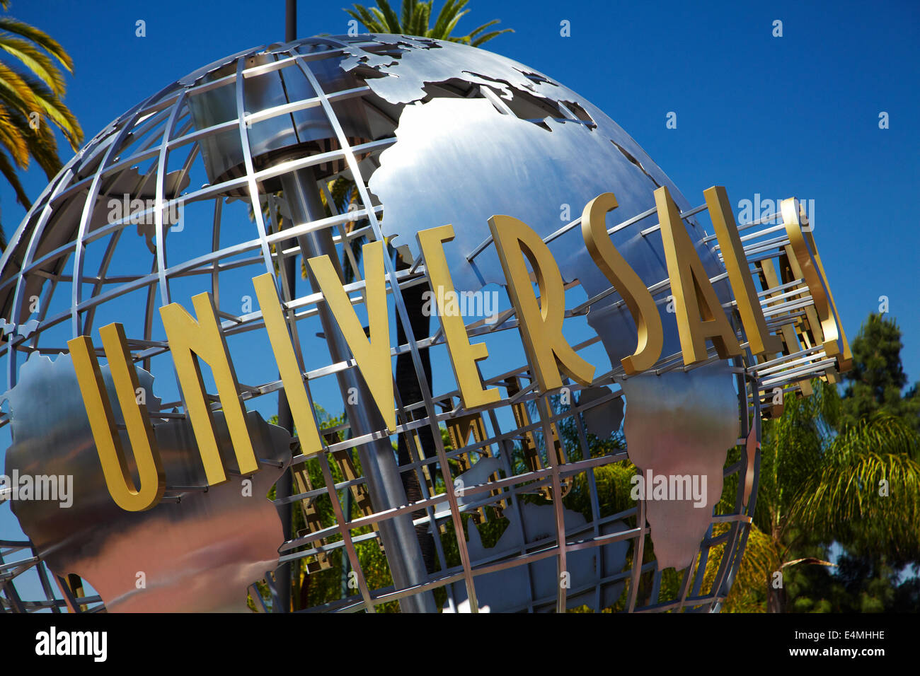 Universal Studios Hollywood, signe globe, Los Angeles, Californie, USA Banque D'Images