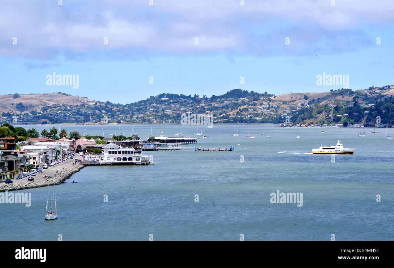 Vue de Sausalito , Mill Valley, la péninsule de Tiburon et le comté de Marin en Californie Banque D'Images