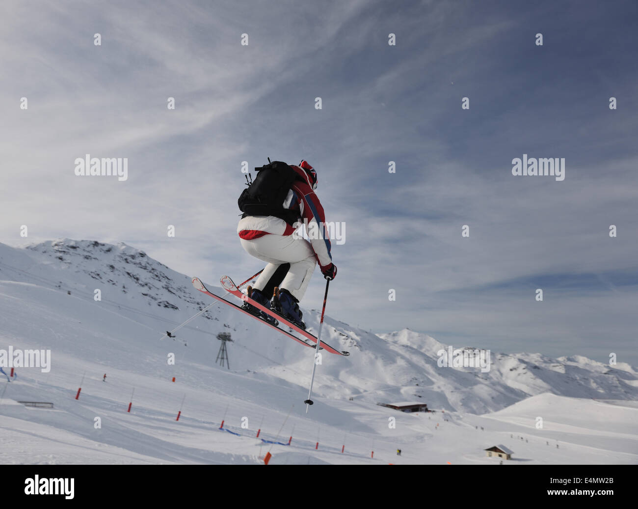 Saut à ski freestyle extrême Banque D'Images
