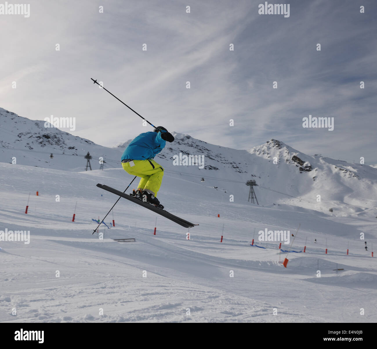 Saut à ski freestyle extrême Banque D'Images