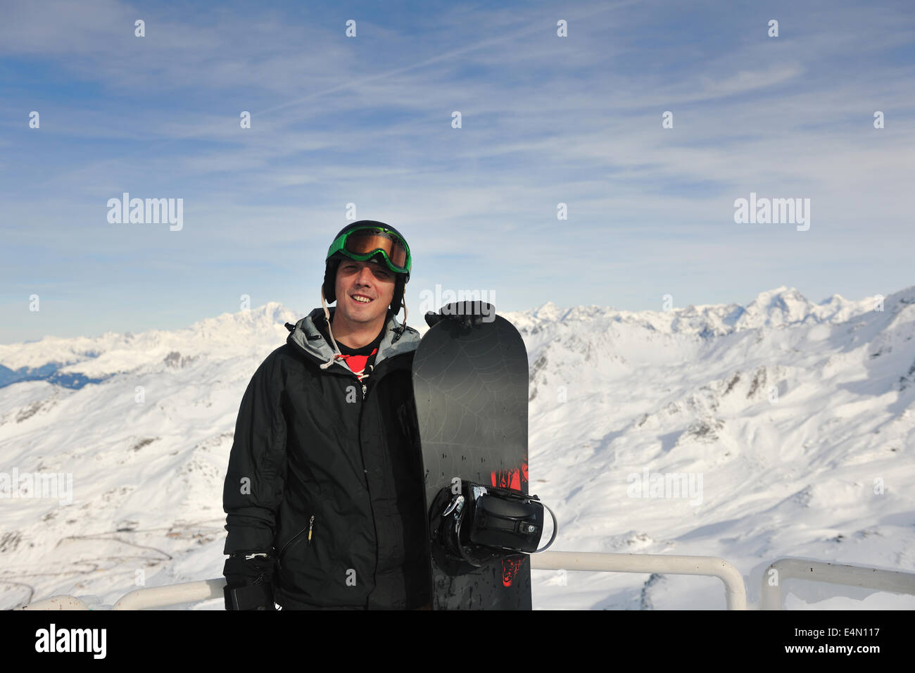 L'hiver ski Neige Banque D'Images