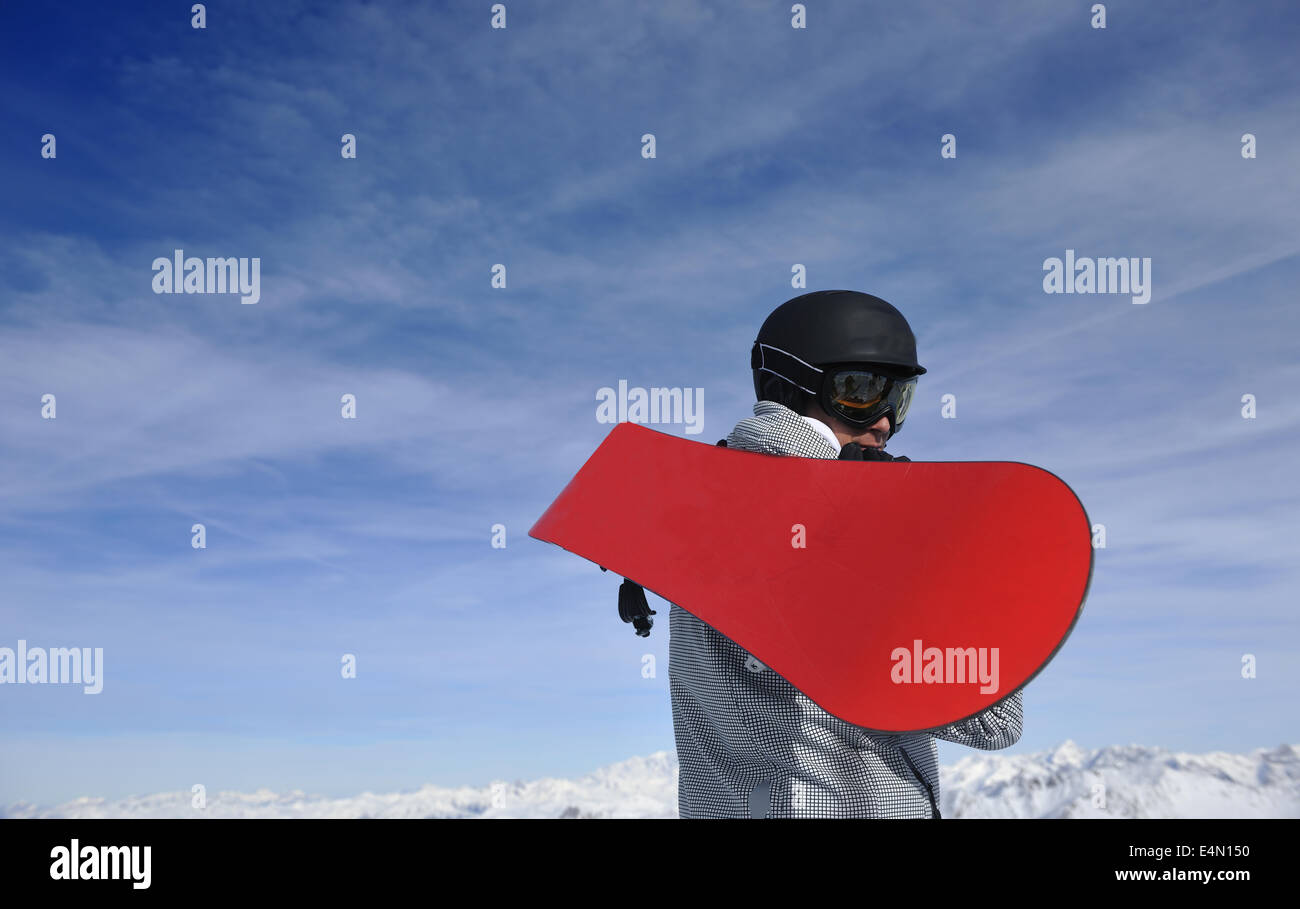 L'hiver ski Neige Banque D'Images