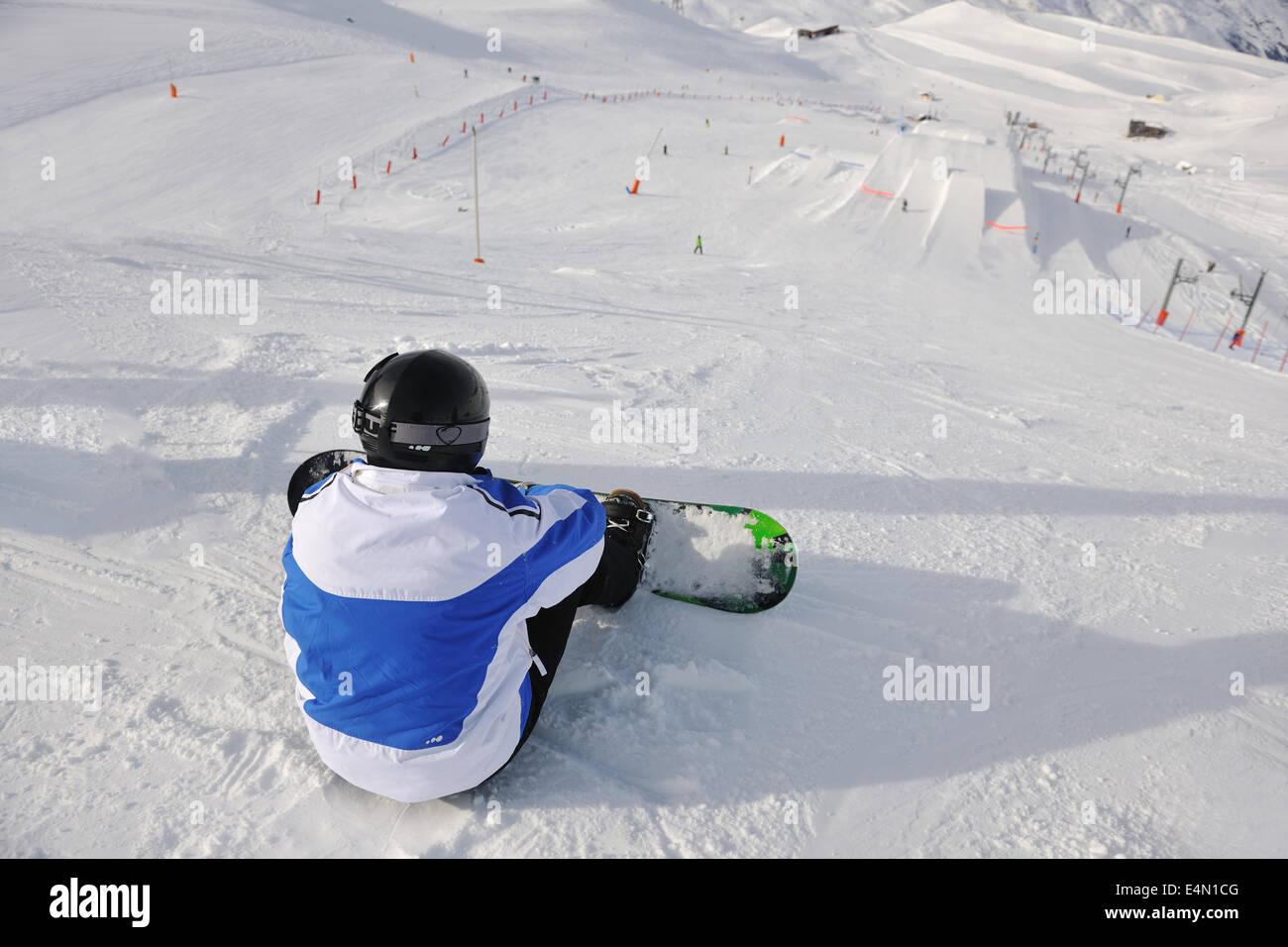 Saut à ski freestyle extrême Banque D'Images