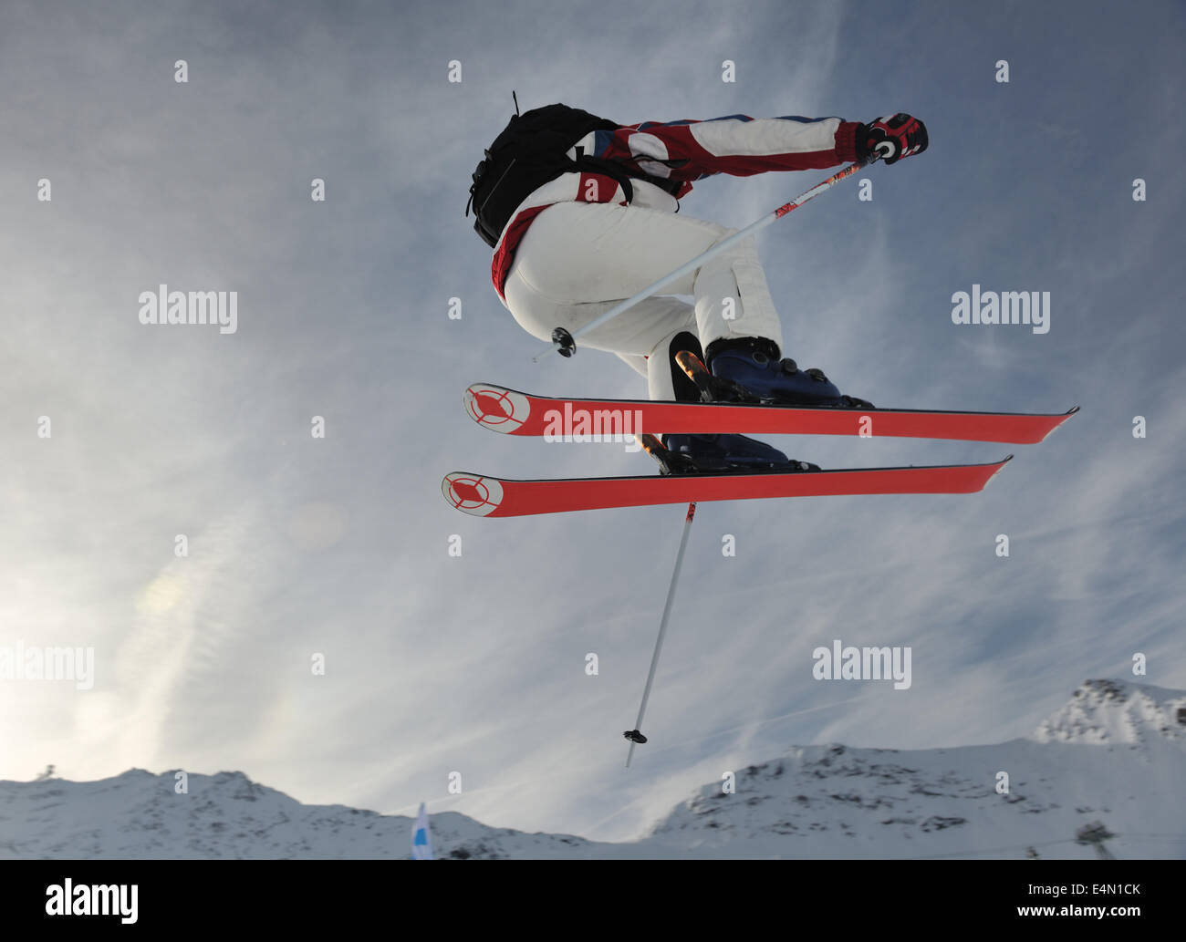 Saut à ski freestyle extrême Banque D'Images