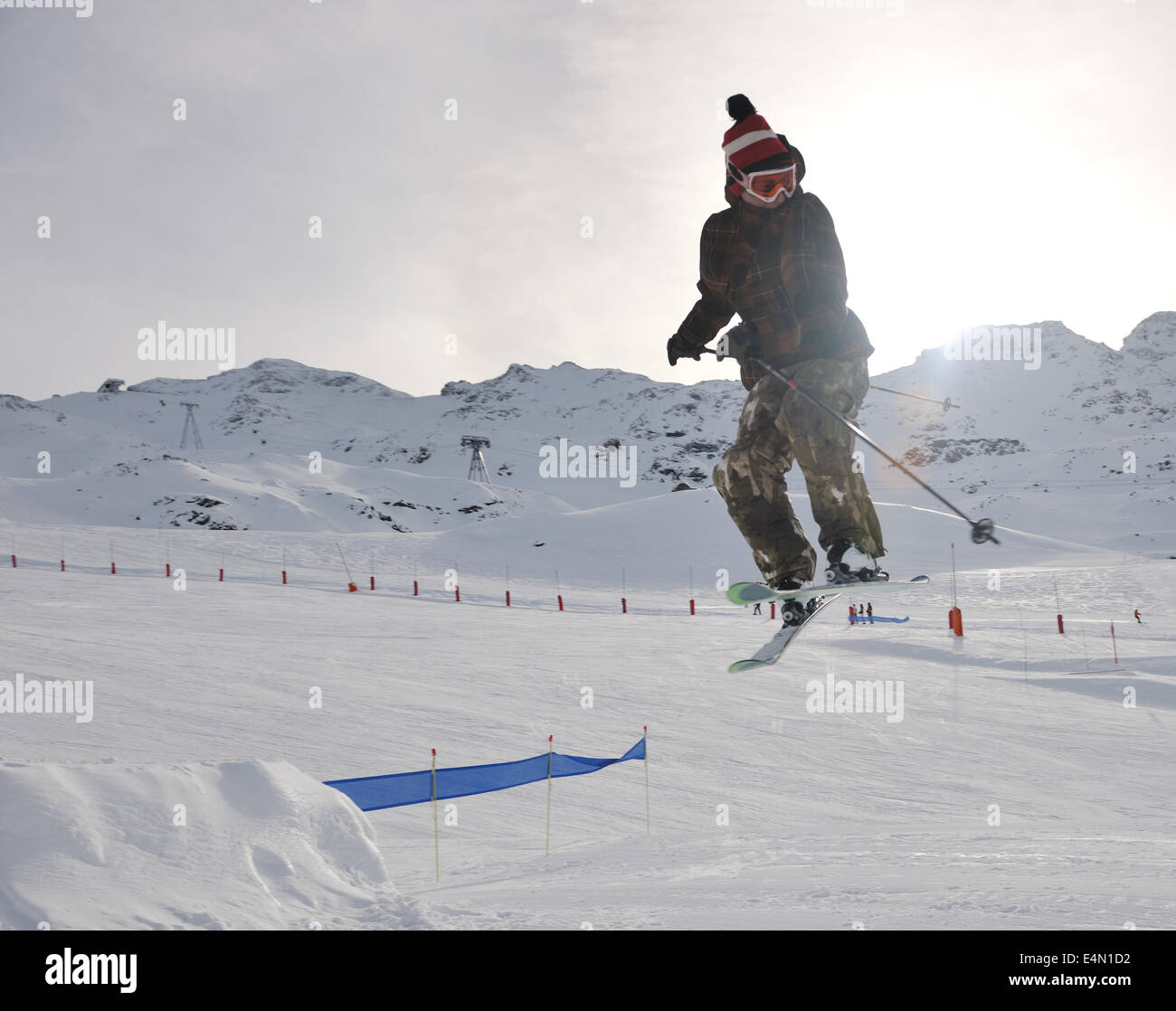 Saut à ski freestyle extrême Banque D'Images