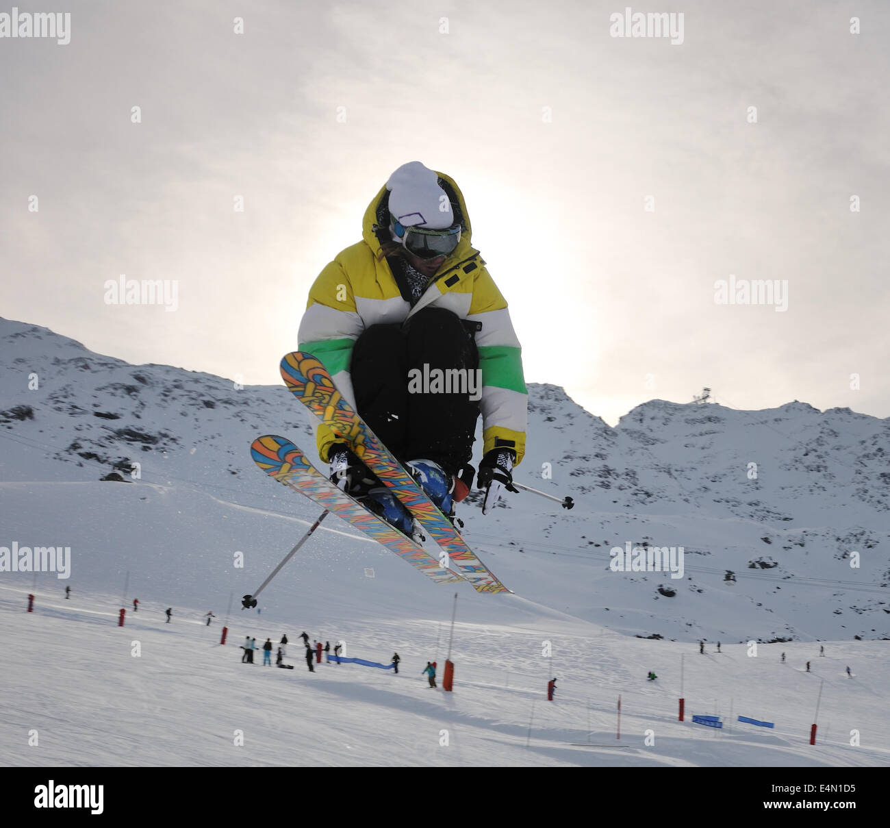 Saut à ski freestyle extrême Banque D'Images