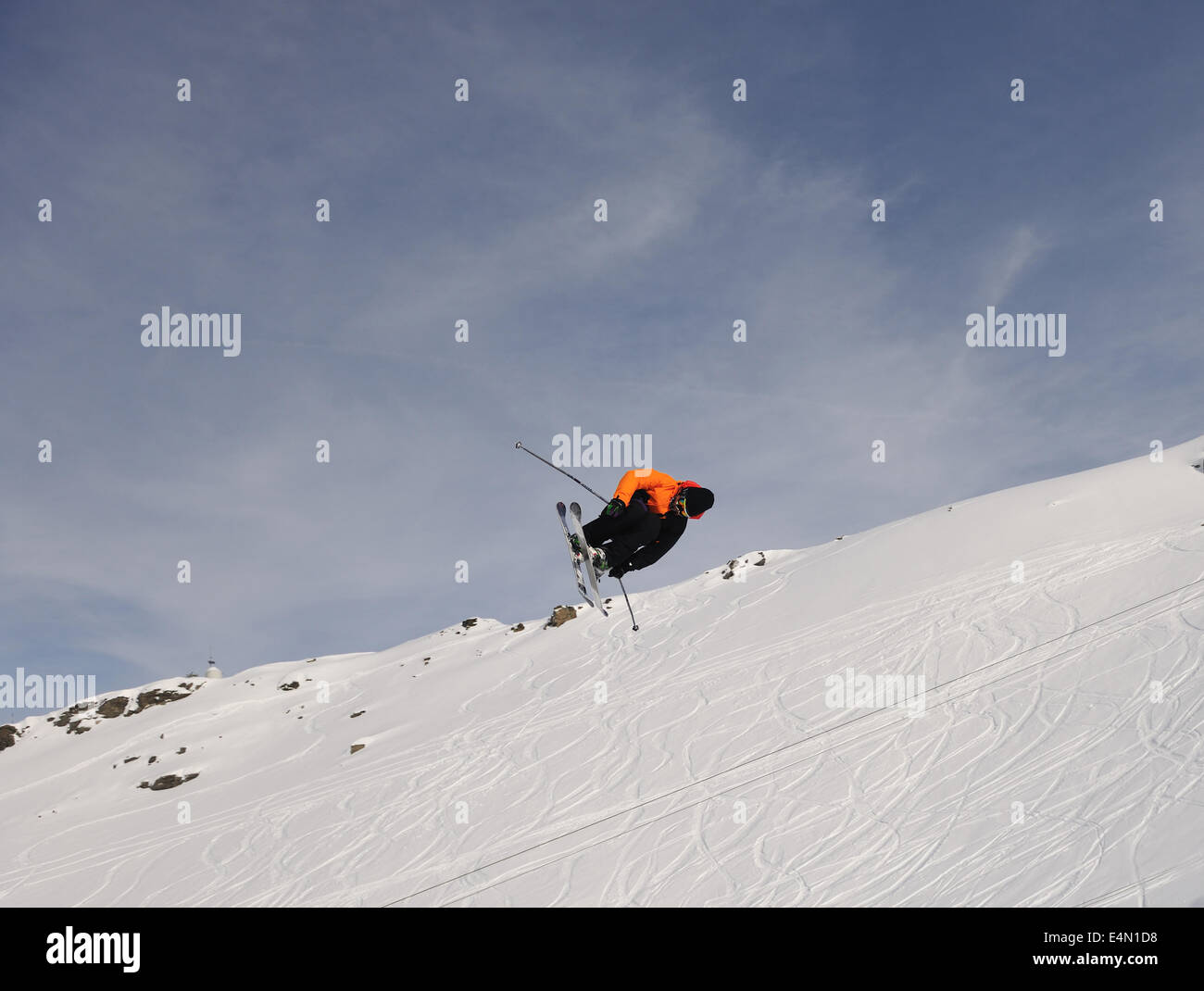 Saut à ski freestyle extrême Banque D'Images