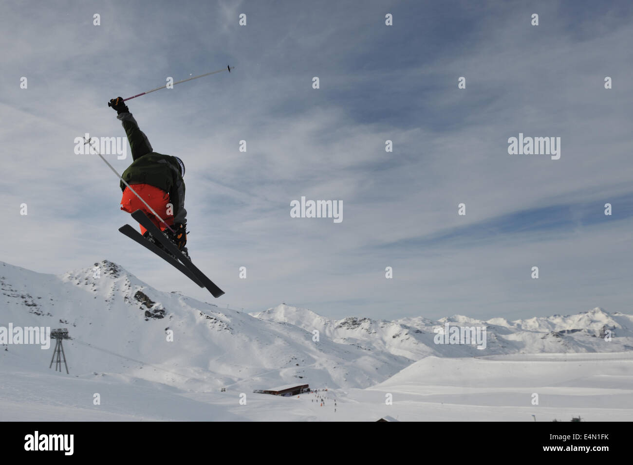 Saut à ski freestyle extrême Banque D'Images