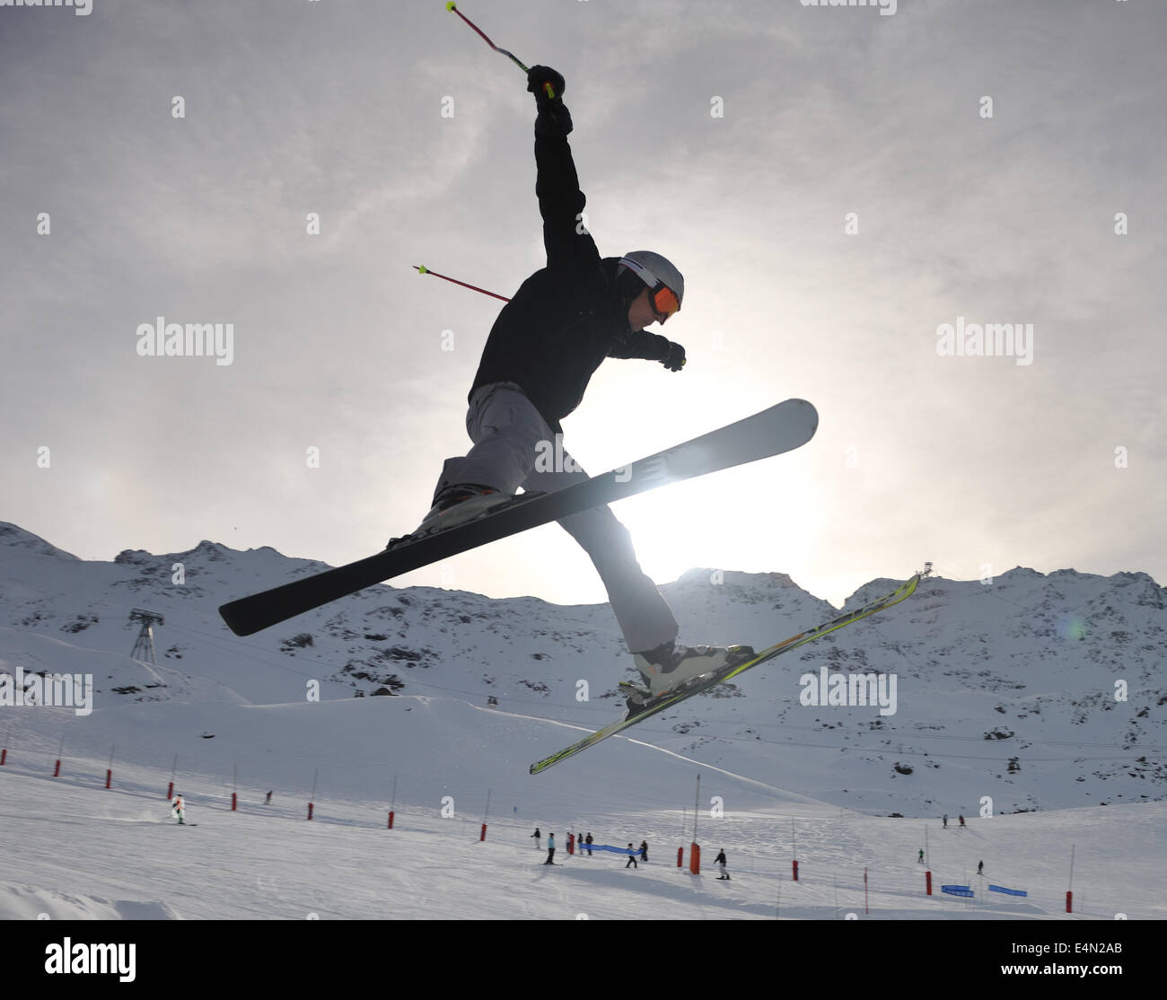 Saut à ski freestyle extrême Banque D'Images