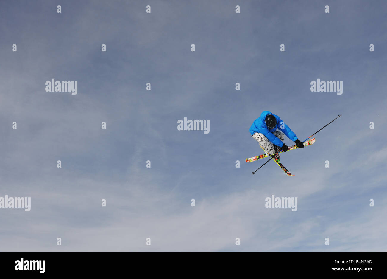 Saut à ski freestyle extrême Banque D'Images