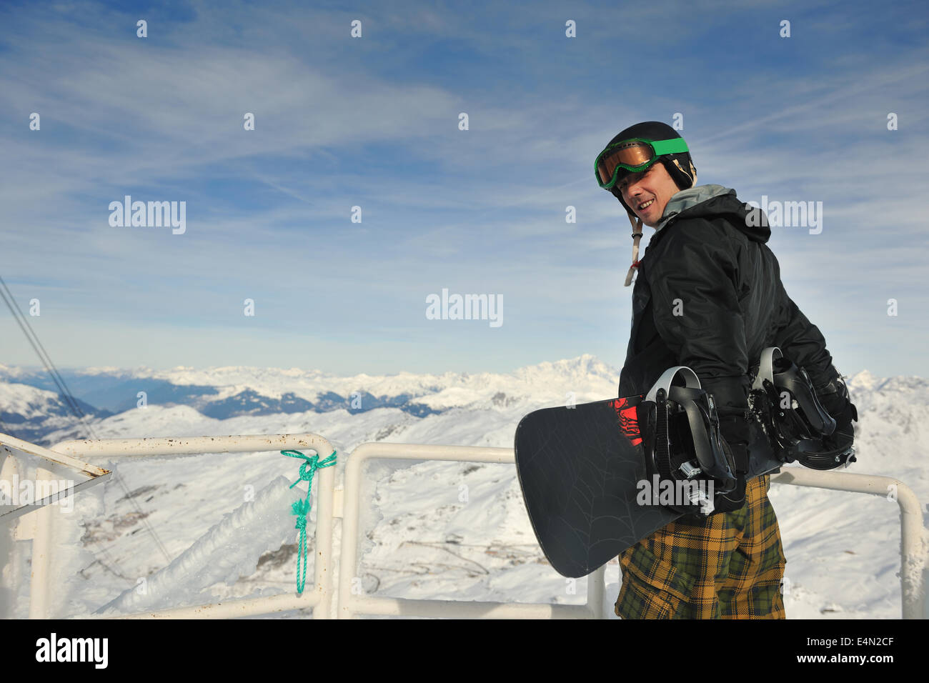 L'hiver ski Neige Banque D'Images