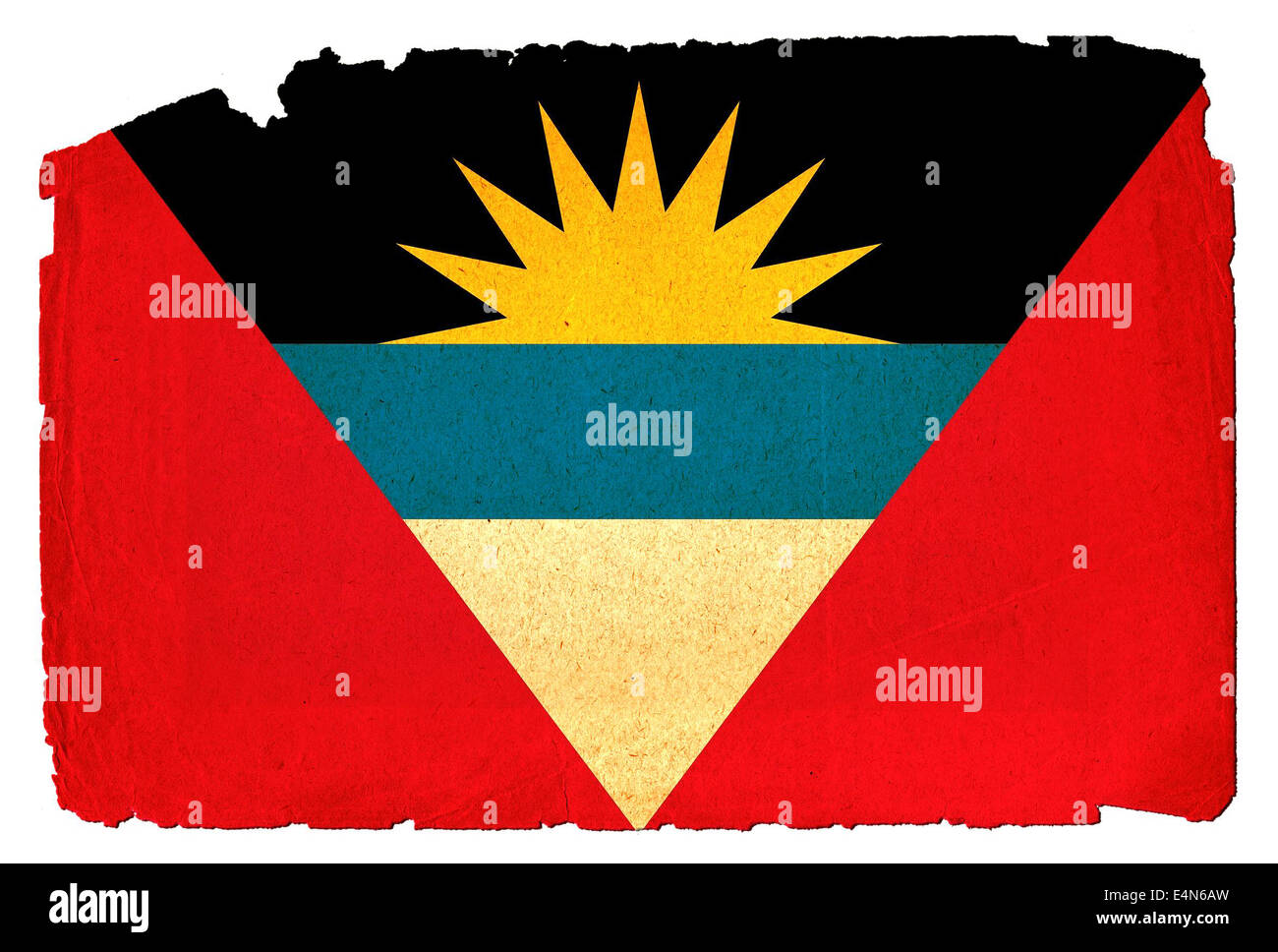 Grunge Flag - Antigua-et-Barbuda Banque D'Images