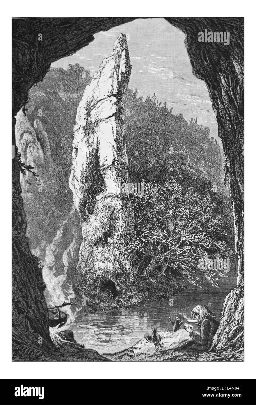 Dovedale Illustration de 'les îles britanniques - Cassell Petter Galpin et pittoresque partie 5 l'Europe. 1877 L'Europe était un pittoresque' l'illustre série de magazines publiés par Cassell, Petter, Galpin & Co. de Londres, Paris et New York en 1877. Les publications touristiques représenté en Europe hante, avec des descriptions de texte et de l'acier et de gravures sur bois par d'éminents artistes de l'époque, tels que Harry Fenn, William H J Boot, Thomas C. L. Rowbotham, Henry T. Green , Myles B. Foster, John Mogford , David H. McKewan, William L. Leitch, Edmund M. Wimperis et Joseph B. Smith. Banque D'Images