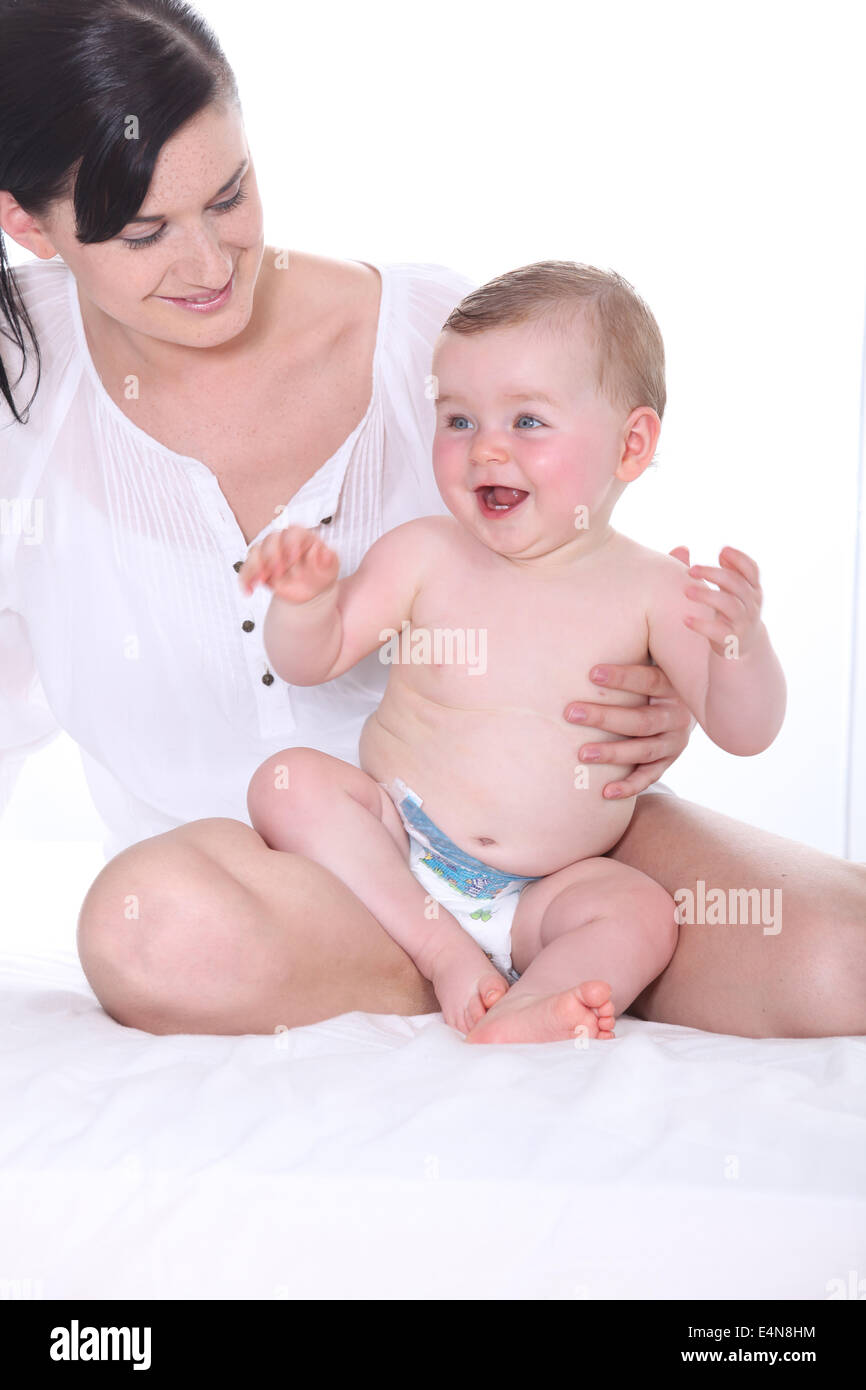 Mère avec bébé Banque D'Images Mère avec bébé Banque D'Images