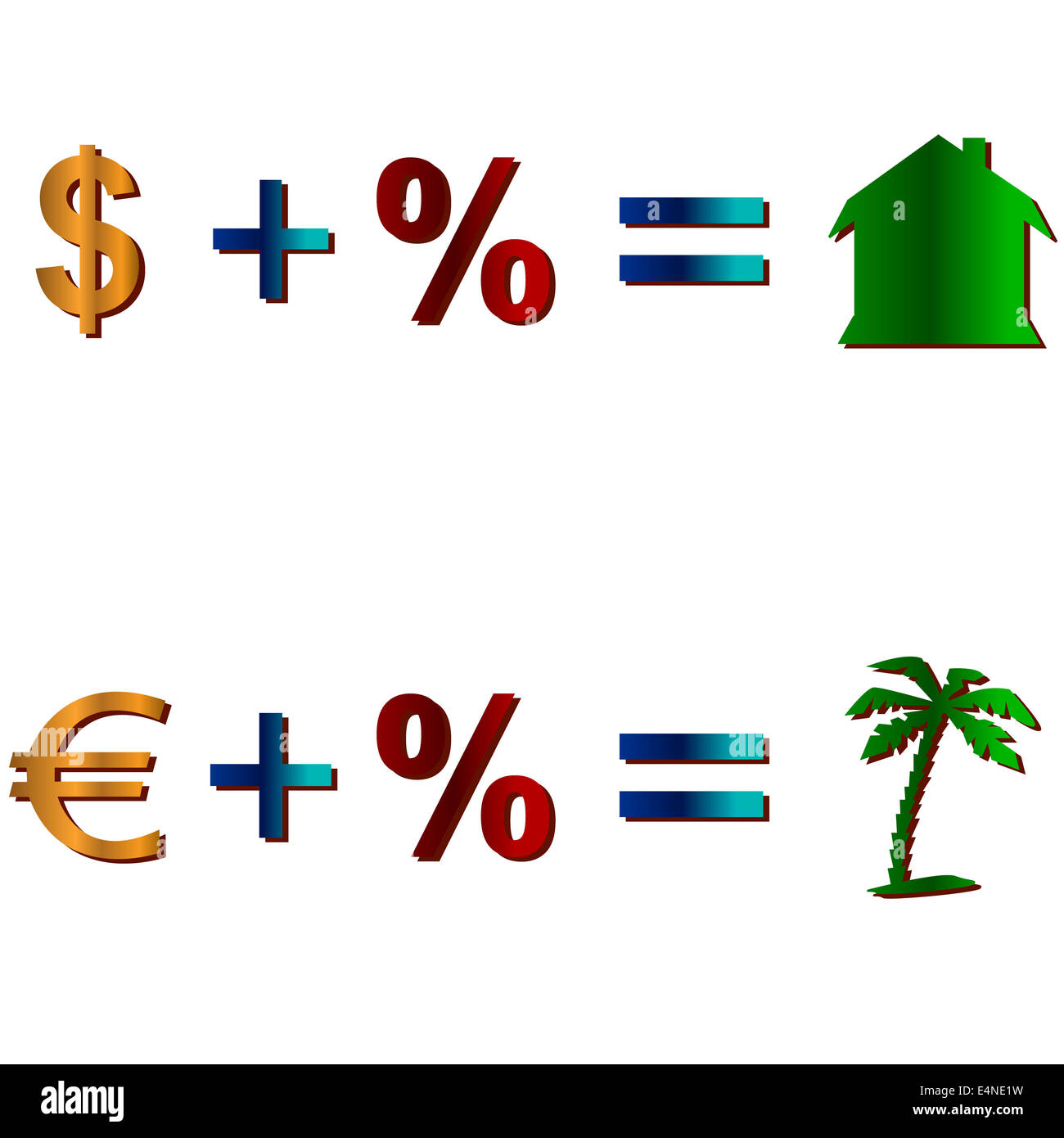 Mathématiques simples Banque D'Images