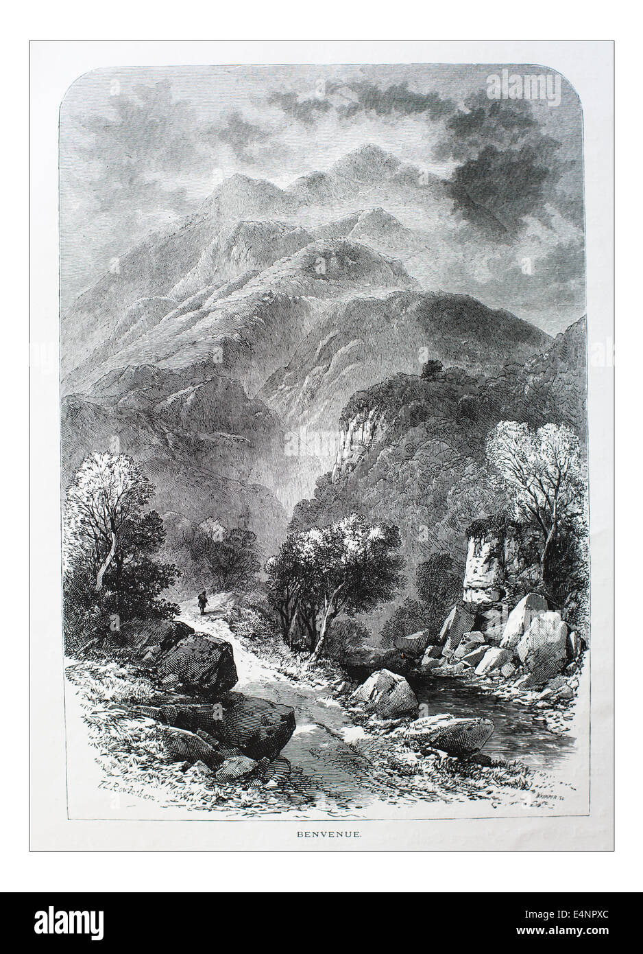 Benvenue  Illustration de 'les îles britanniques - Cassell & Petter Galpin Partie 19 Europe pittoresque. 1877 L'Europe était un pittoresque' l'illustre série de magazines publiés par Cassell, Petter, Galpin & Co. de Londres, Paris et New York en 1877. Les publications touristiques représenté en Europe hante, avec des descriptions de texte et de l'acier et de gravures sur bois par d'éminents artistes de l'époque, tels que Harry Fenn, William H J Boot, Thomas C. L. Rowbotham, Henry T. Green , Myles B. Foster, John Mogford , David H. McKewan, William L. Leitch, Edmund M. Wimperis et Joseph B. Smith. Banque D'Images