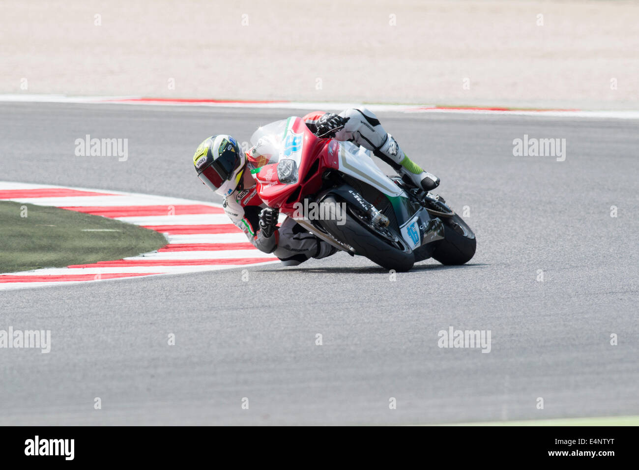 MISANO ADRIATICO, ITALIE - Le 21 juin : MV AGUSTA F3 675 MV Agusta de Reparto Corse, l'équipe entraînée par Jules CLUZEL Banque D'Images