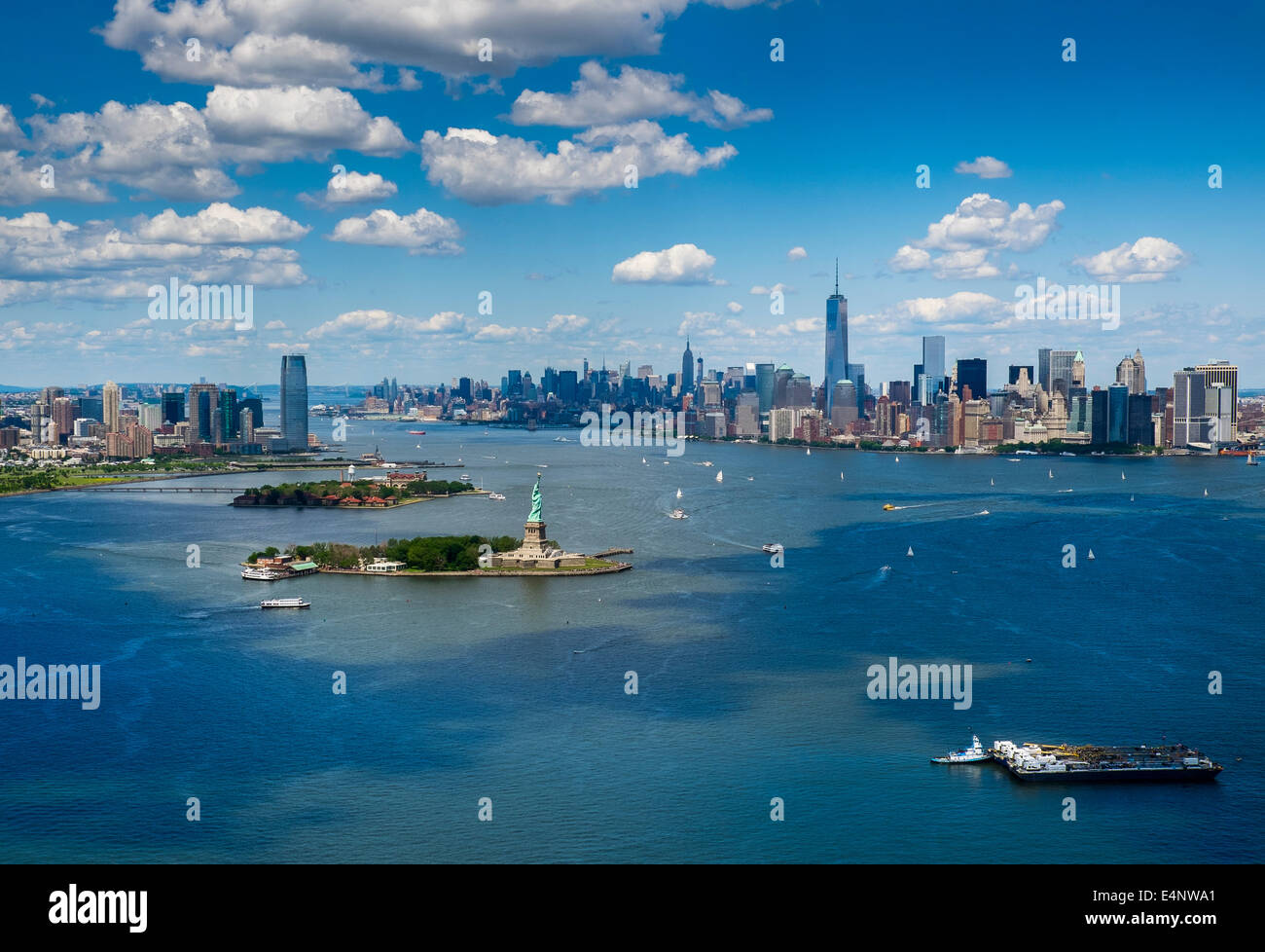 USA, l'État de New York, New York City, Aerial view of Manhattan Banque D'Images