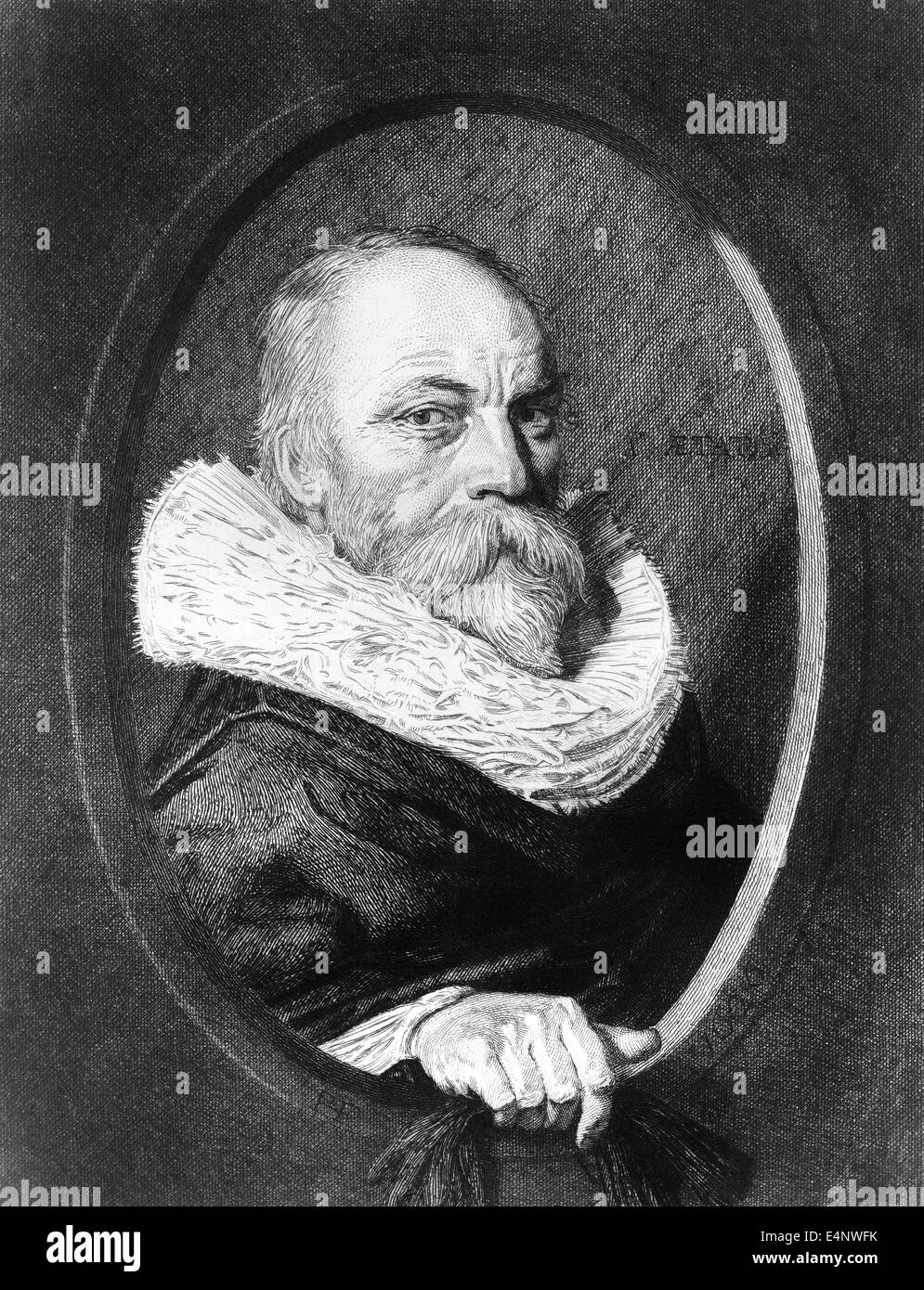 Petrus Scriverius ou Peter Schrijver, Schryver, 1576 - 1660, un écrivain néerlandais et érudit sur l'histoire de la Hollande et de la Belgique Banque D'Images
