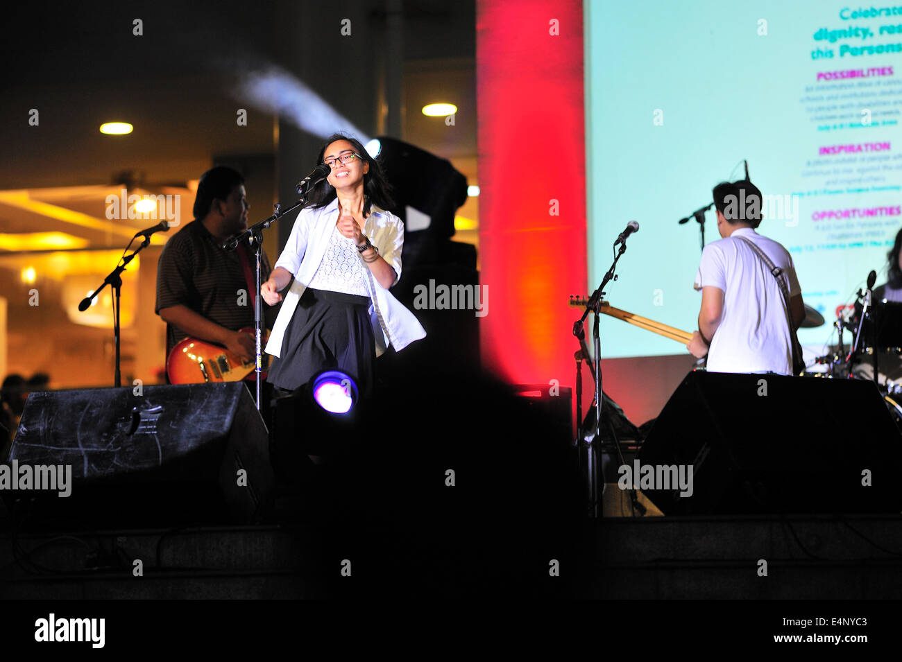 Musique live concert Centre Ayala Cebu City aux Philippines Banque D'Images