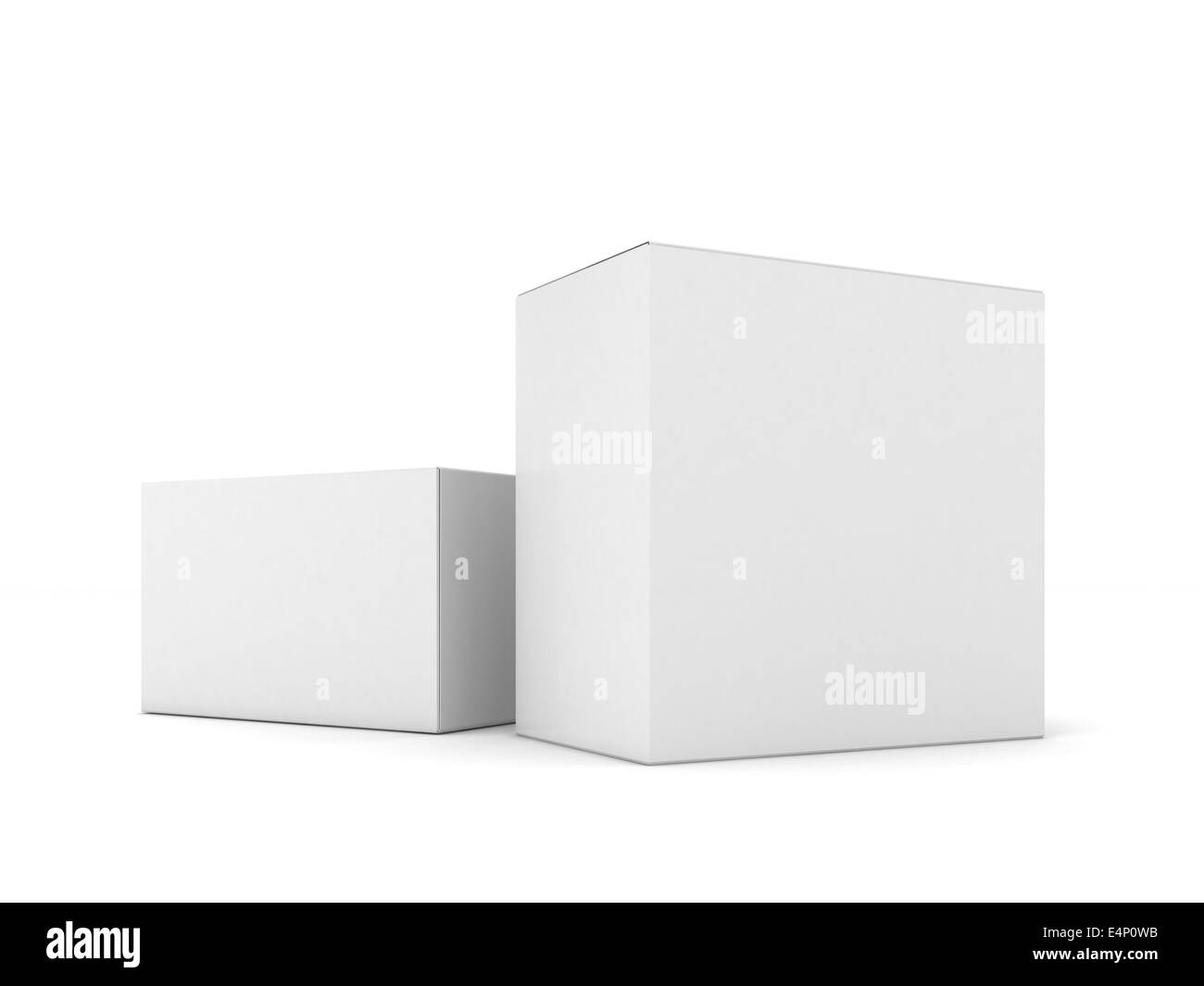 Cases vierges isolated on white Banque D'Images