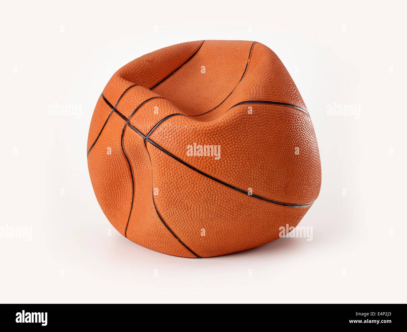 Basket-ball dégonflé Banque D'Images