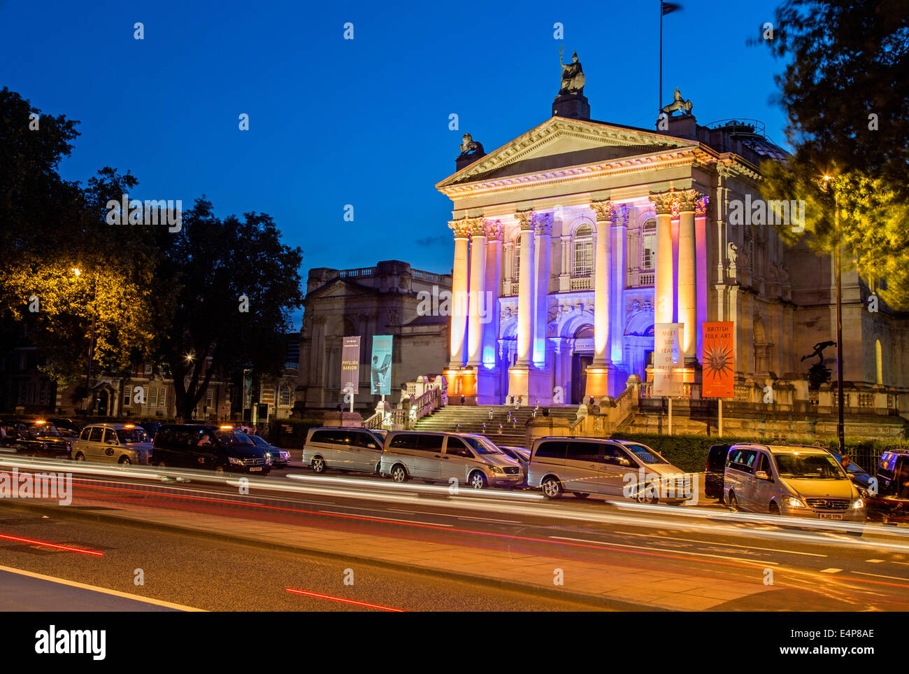 La Tate Britain nuit London UK Banque D'Images