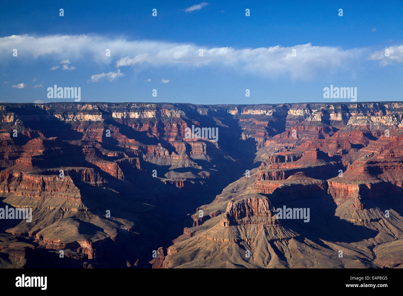 Grand Canyon vu de Mather Point, South Rim, le Parc National du Grand Canyon, Arizona, USA Banque D'Images