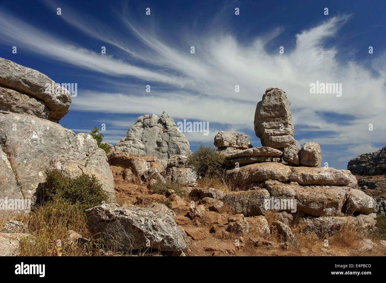 Le Parc Naturel Torcal de Antequera, Antequera, Malaga-province, région d'Andalousie, Espagne, Europe Banque D'Images