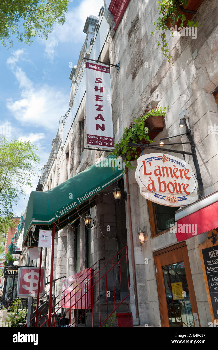 La rue St Denis, Montréal, province de Québec, Canada Photo Stock Alamy