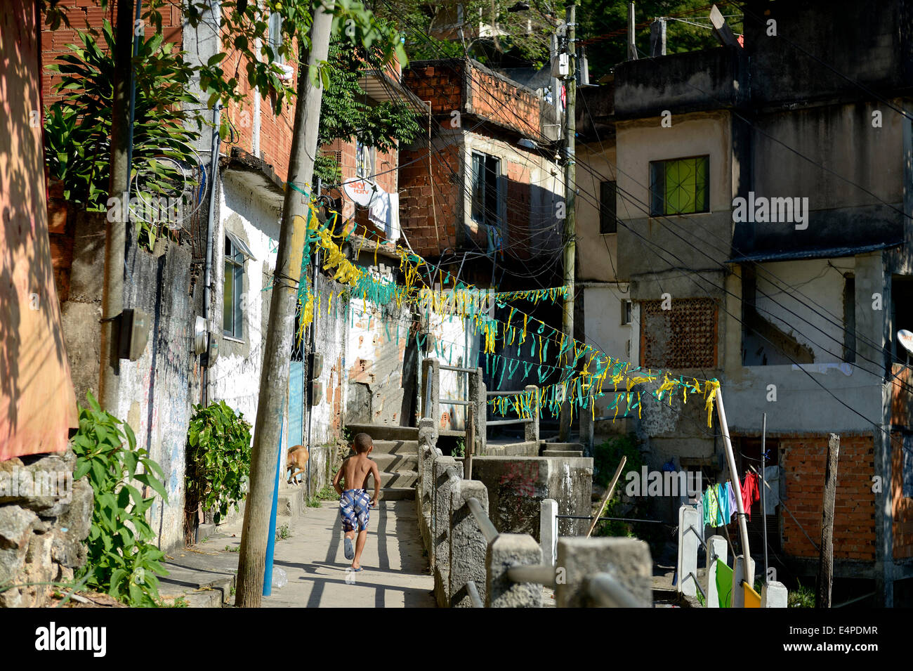 Slum, Guararape favela, Rio de Janeiro, Brésil Banque D'Images