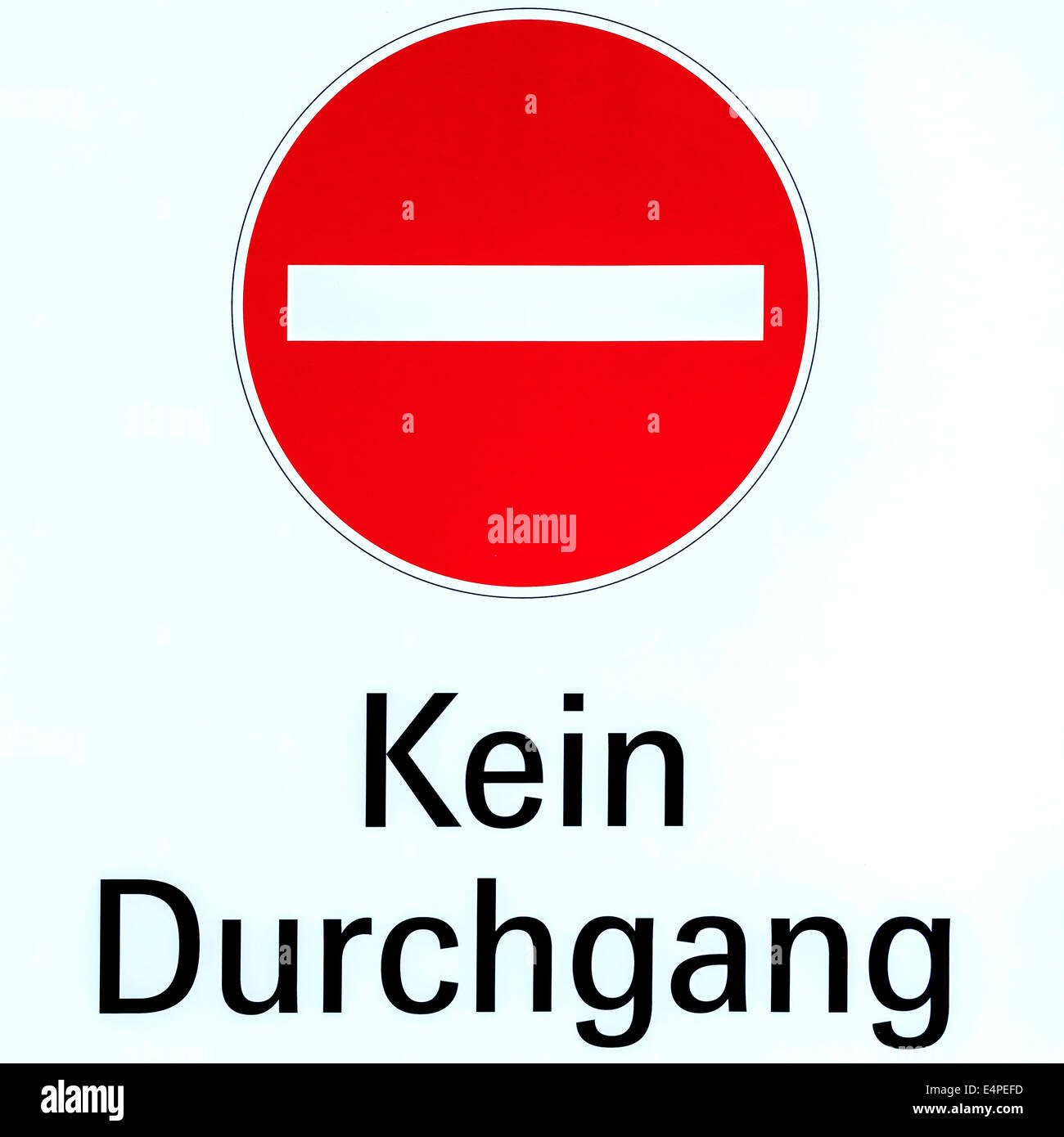 Signe, pas d'intrusion, Allemagne Banque D'Images