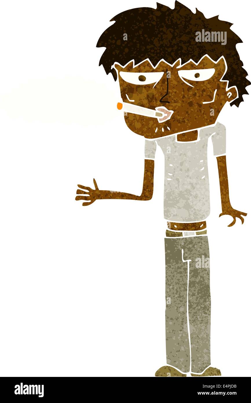 fumeur de dessin animé Illustration de Vecteur
