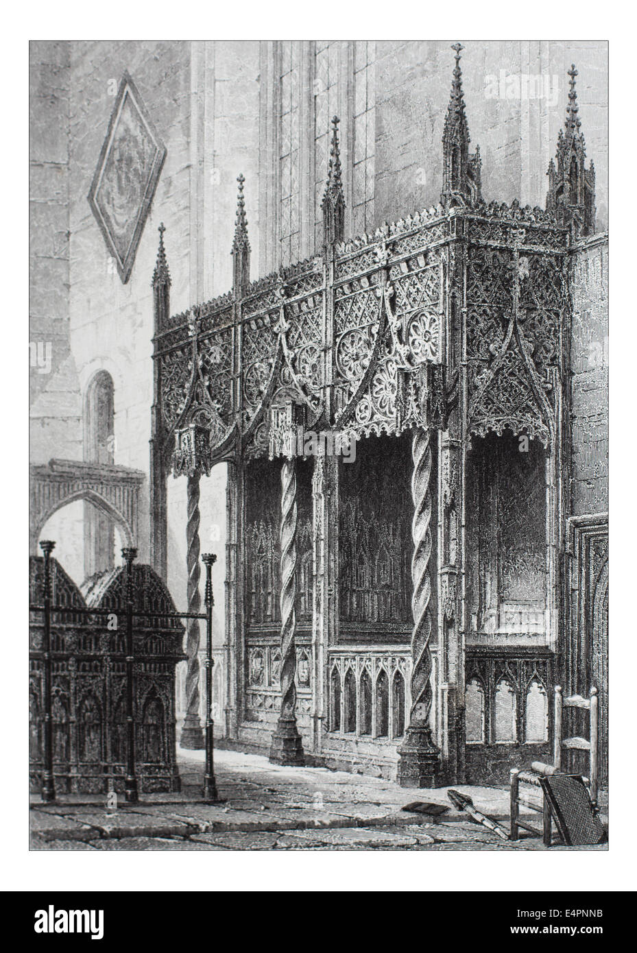 La Tombe de l'Église d'Arundel, Howards Illustration de 'les îles britanniques - Cassell Petter Galpin et pittoresque partie 6 l'Europe. L'Europe était un pittoresque illustré Ensemble de magazines publiés par Cassell, Petter, Galpin & Co. de Londres, Paris et New York en 1877. Les publications touristiques représenté en Europe hante, avec des descriptions de texte et de l'acier et de gravures sur bois par d'éminents artistes de l'époque, tels que Harry Fenn, William H J Boot, Thomas C. L. Rowbotham, Henry T. Green , Myles B. Foster, John Mogford , David H. McKewan, William L. Leitch, Edmund M. Wimperis et Joseph B. Smith. Banque D'Images