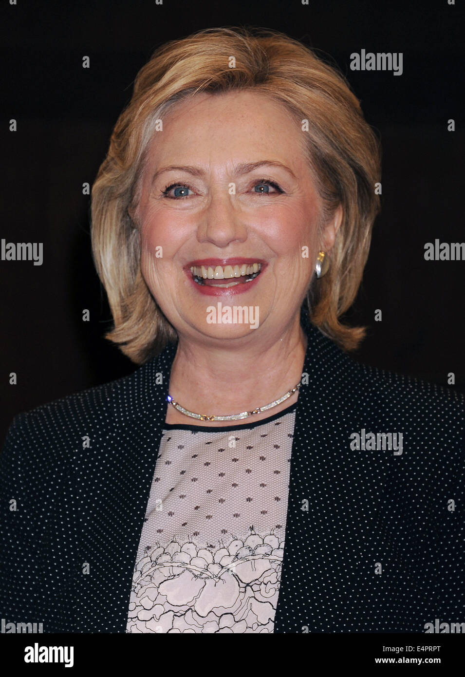 Nous stateswoman Hilary Clinton en juillet 2014. Photo Jeffrey Mayer Banque D'Images