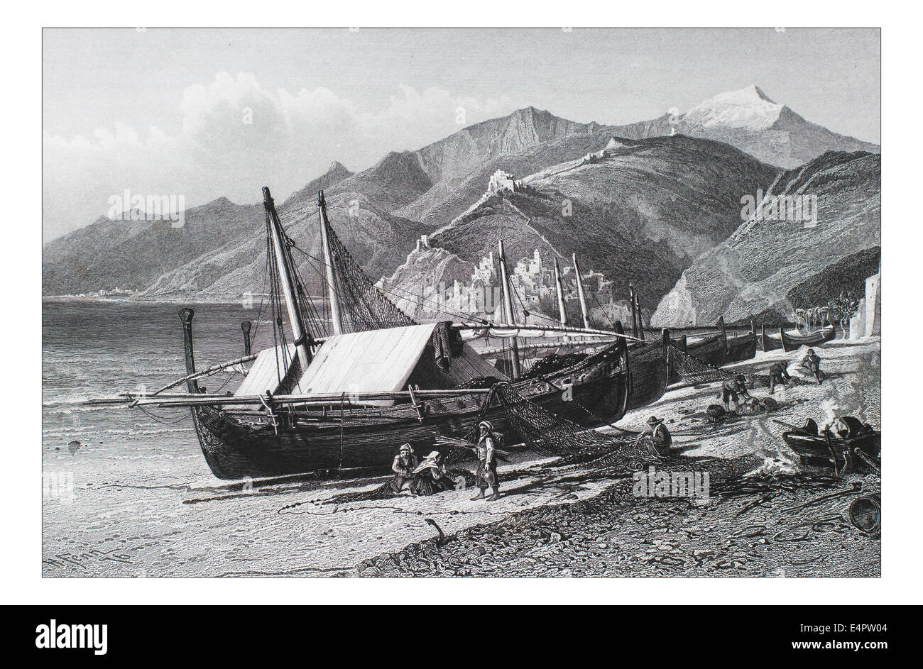 Vintimille sur le Coirnice Route Illustration de 'les îles britanniques - Cassell Petter Galpin et pittoresque partie 8 l'Europe. L'Europe était un pittoresque illustré Ensemble de magazines publiés par Cassell, Petter, Galpin & Co. de Londres, Paris et New York en 1877. Les publications touristiques représenté en Europe hante, avec des descriptions de texte et de l'acier et de gravures sur bois par d'éminents artistes de l'époque, tels que Harry Fenn, William H J Boot, Thomas C. L. Rowbotham, Henry T. Green , Myles B. Foster, John Mogford , David H. McKewan, William L. Leitch, Edmund M. Wimperis et Joseph B. Smith. Banque D'Images