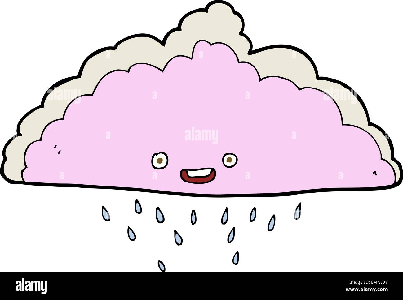 Nuage de pluie dessin animé Illustration de Vecteur