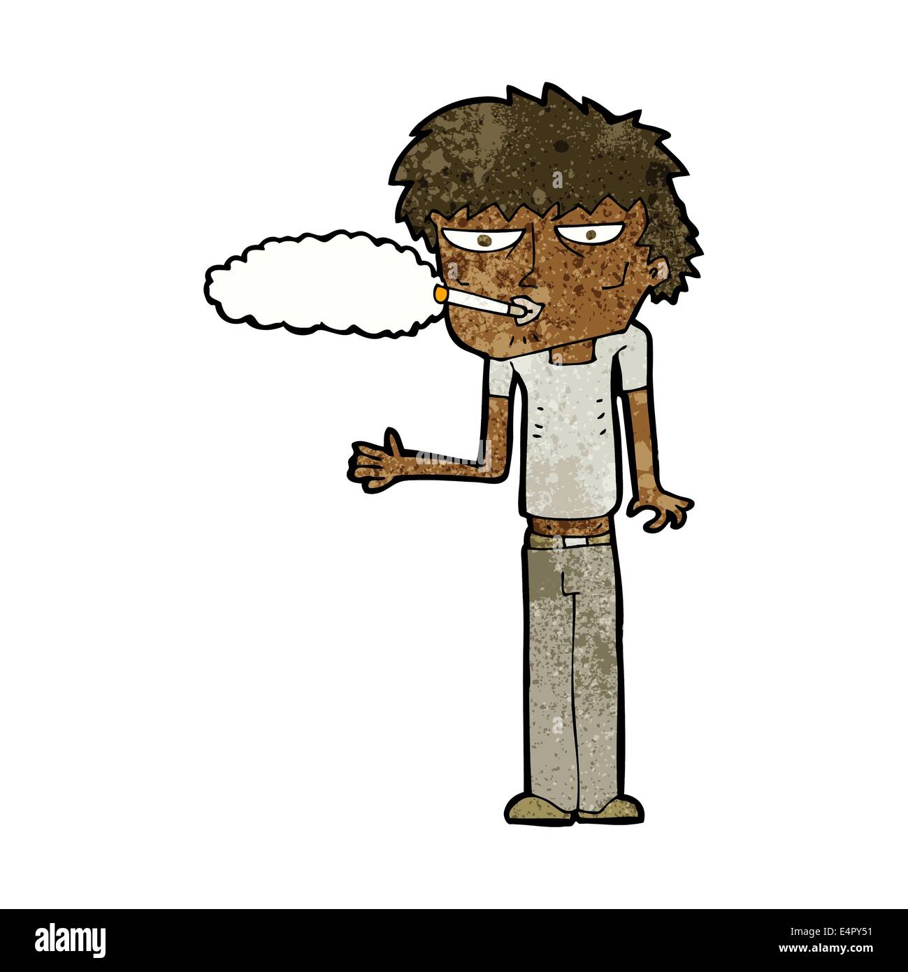 fumeur de dessin animé Illustration de Vecteur