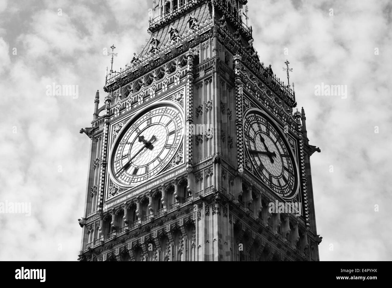 Big Ben des Chambres du Parlement à Westminster, London, England, UK Banque D'Images