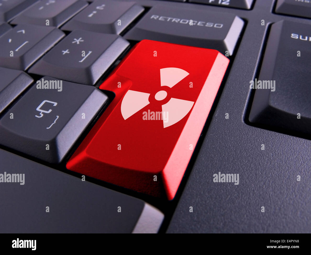 Photo d'un clavier avec des symboles de nice. Banque D'Images