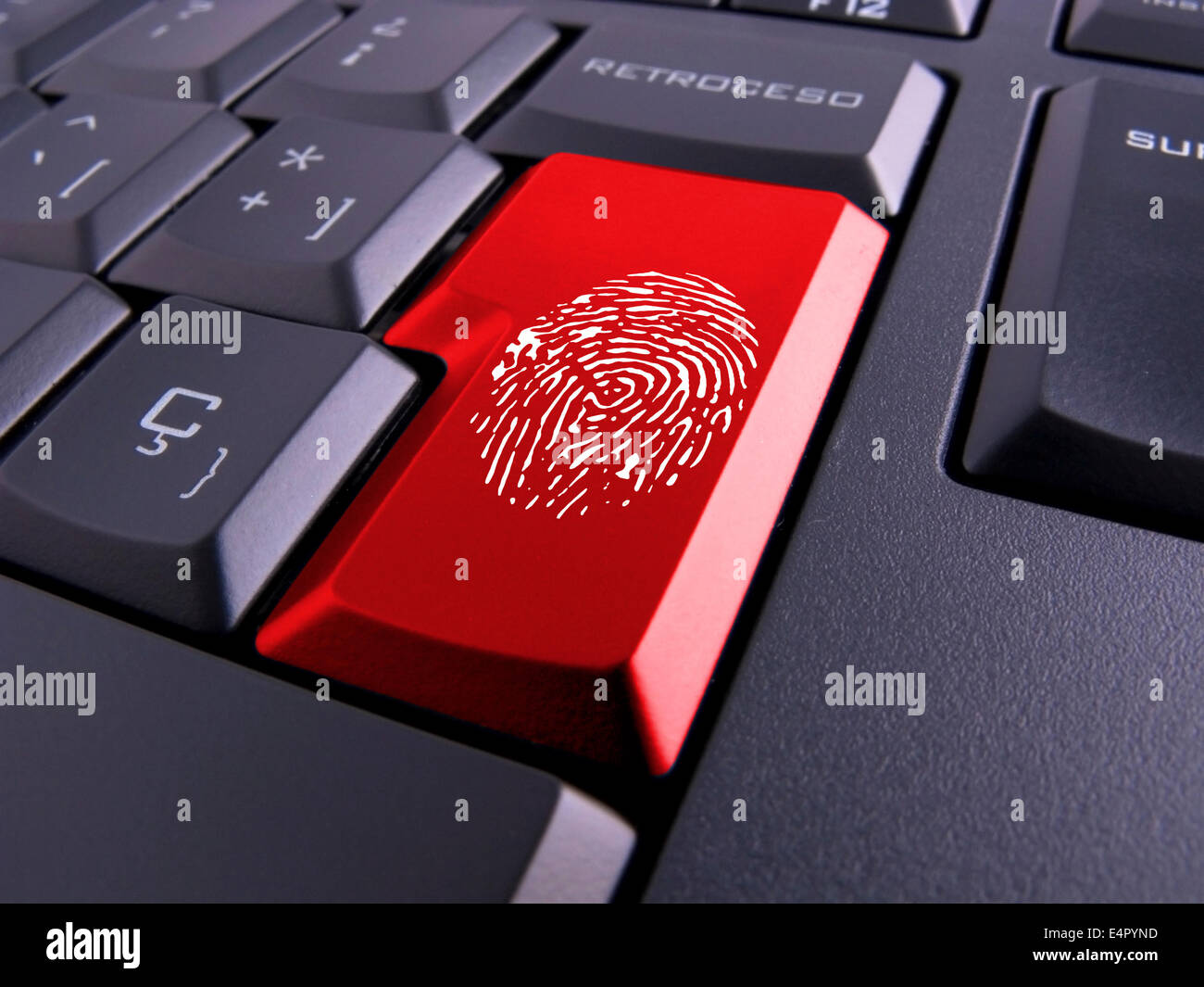 Photo d'un clavier avec des symboles de nice. Banque D'Images