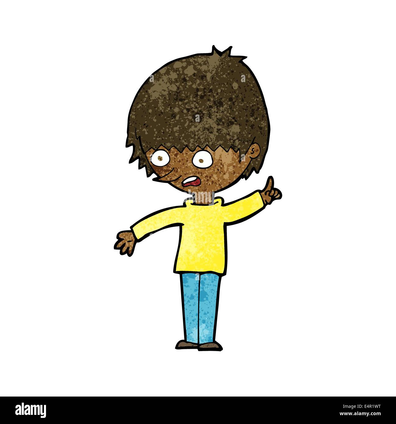 Cartoon boy avec question Illustration de Vecteur