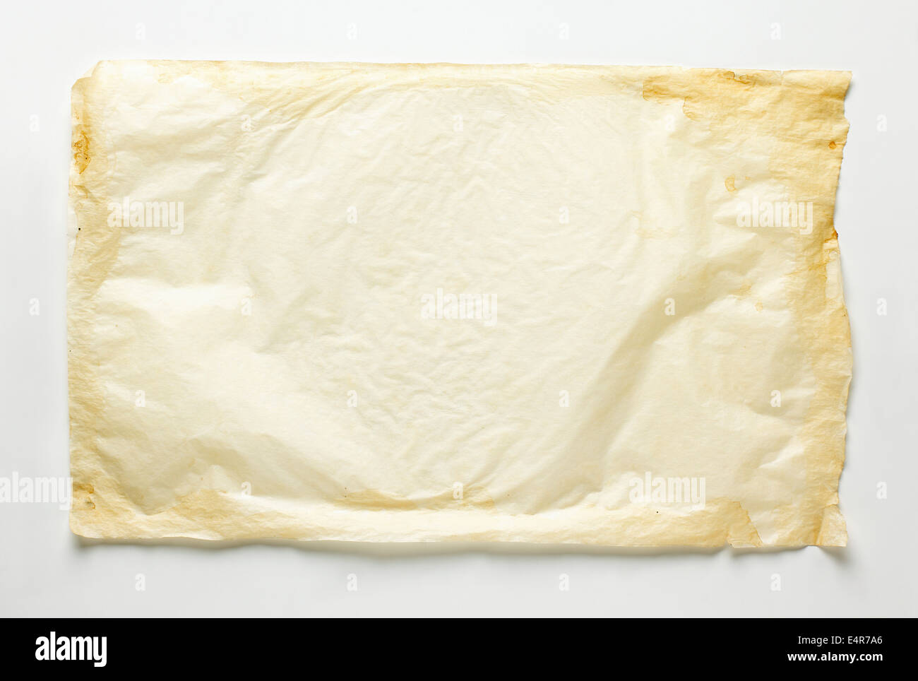 Papier cuisson légèrement brûlée sur les bords Banque D'Images