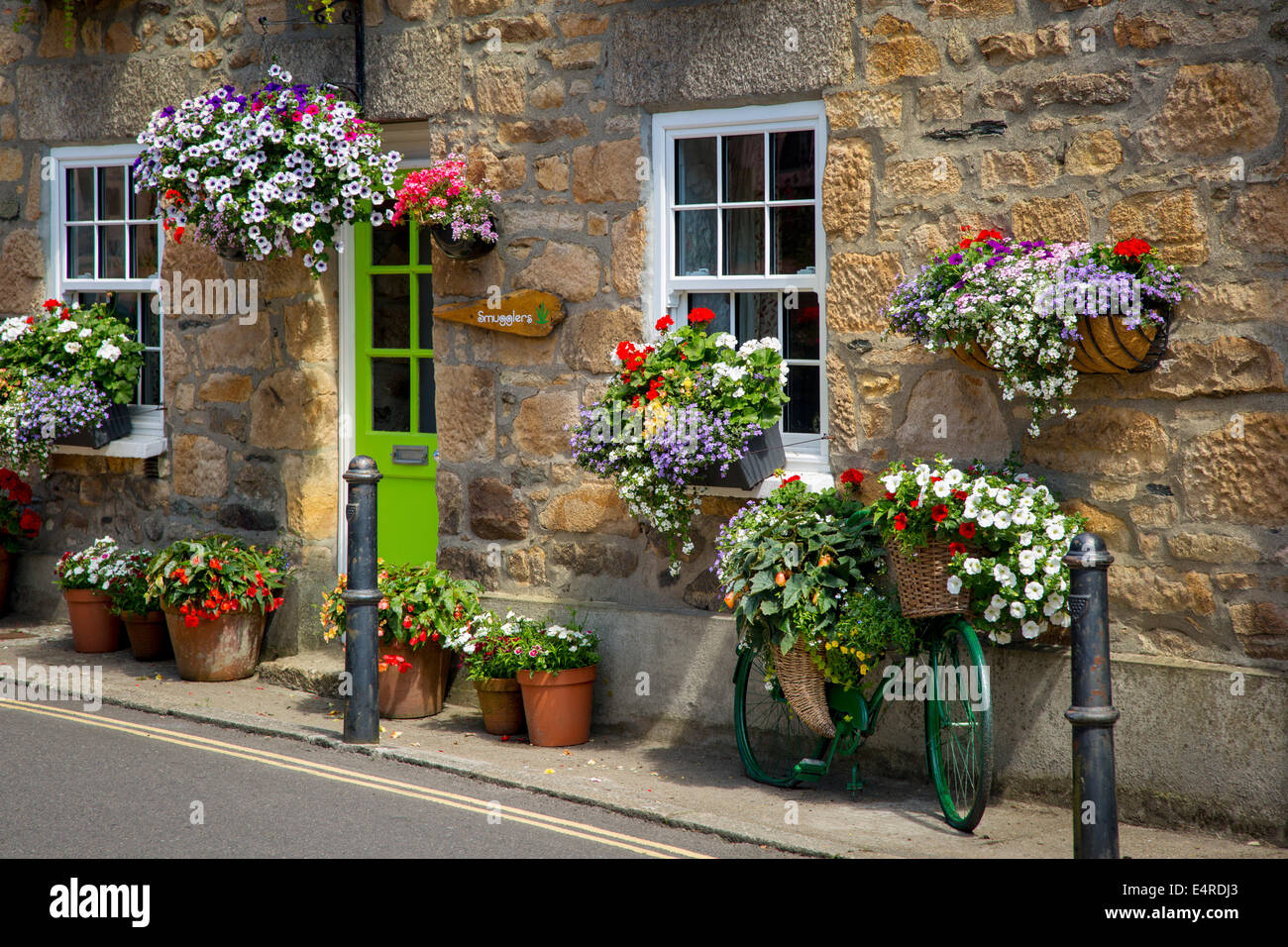 Entrée principale de passeurs Bed and Breakfast à Marazion, Cornwall, Angleterre Banque D'Images