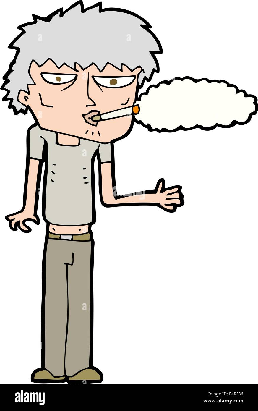 fumeur de dessin animé Illustration de Vecteur