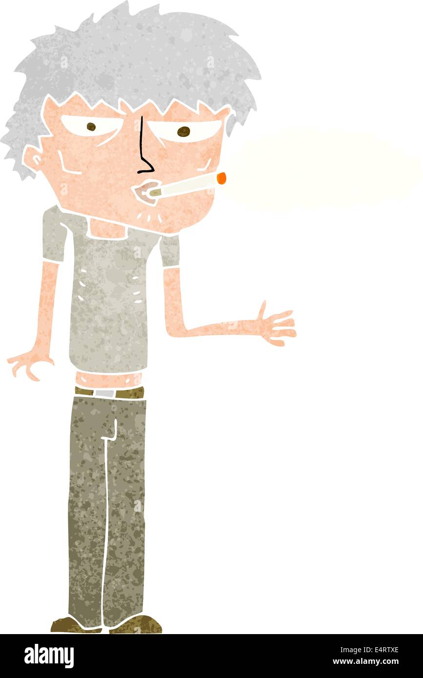 fumeur de dessin animé Illustration de Vecteur