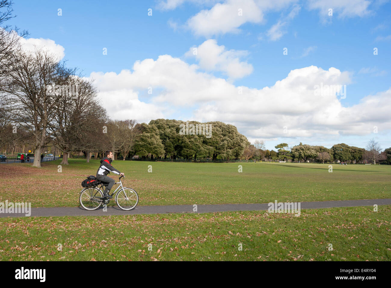 Coureur au Phoenix Park, Dublin Banque D'Images