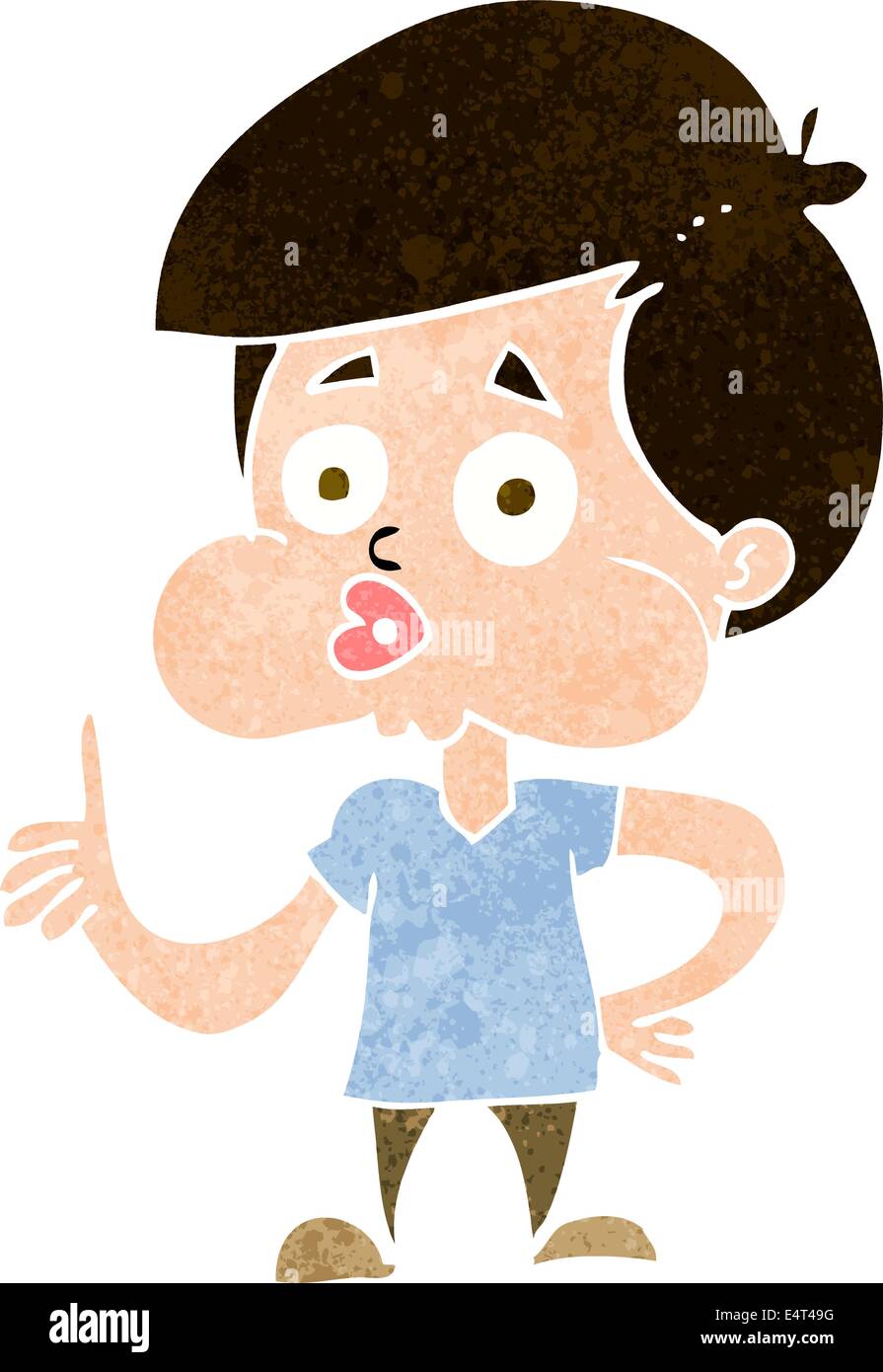 Cartoon boy giving Thumbs up Illustration de Vecteur