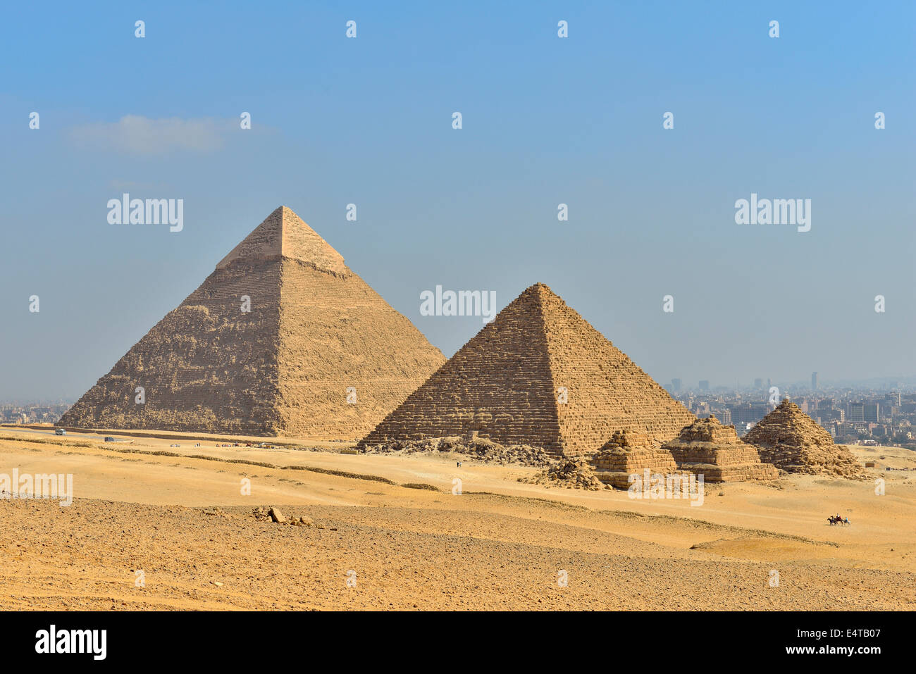 Pyramides de Gizeh, Giza, Cairo, Égypte, Afrique Banque D'Images